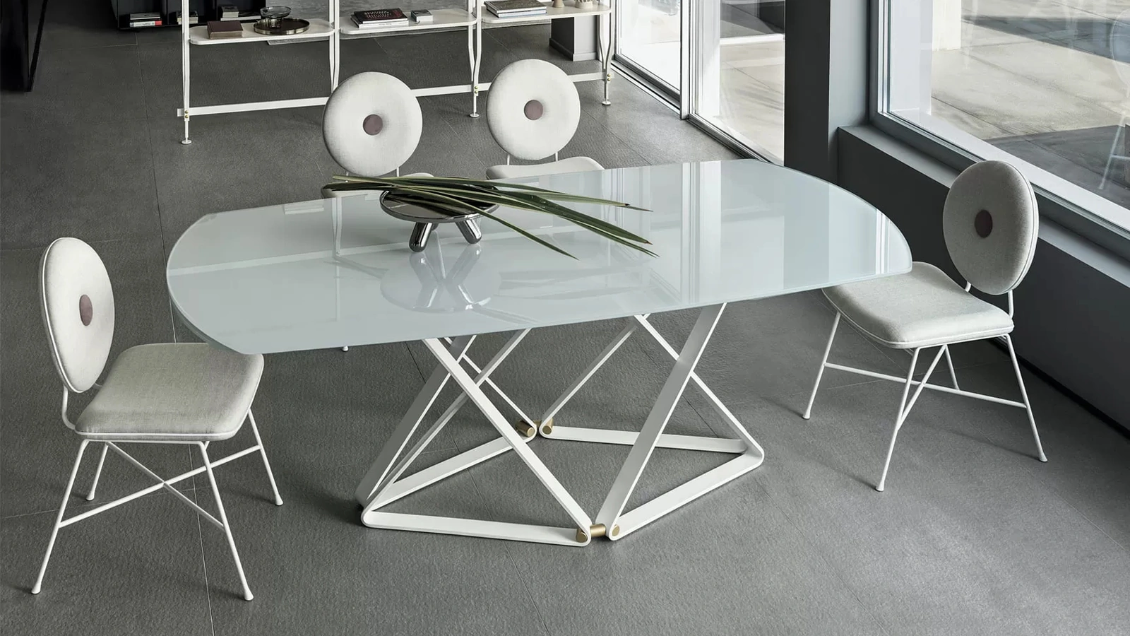 Sedia Penelope in tessuto di Bontempi