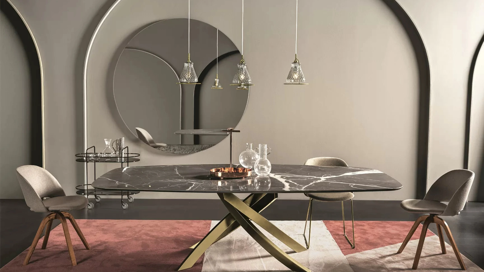 Sedia Polo Rivestita in tessuto imbottito di Bontempi