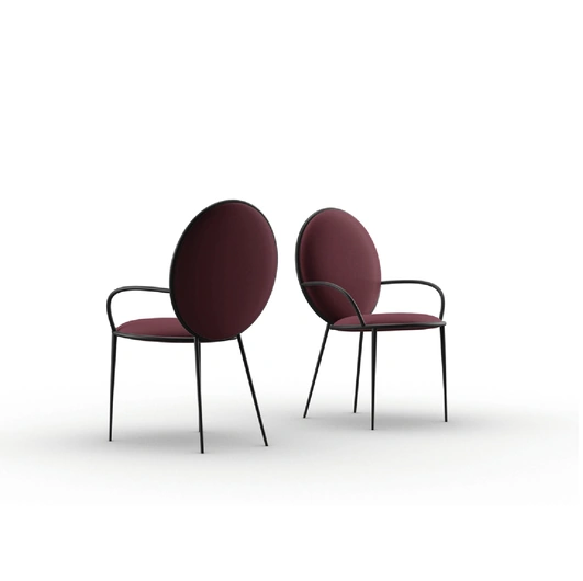 Sedia Bianca in tessuto e metallo di Zamagna