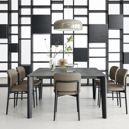 Tavolo quadrato Desco in Ceramica di Sangiacomo