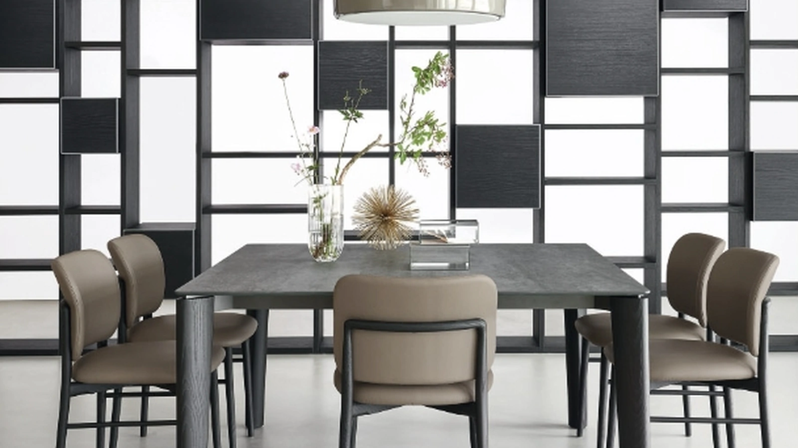 Tavolo quadrato Desco in Ceramica di Sangiacomo