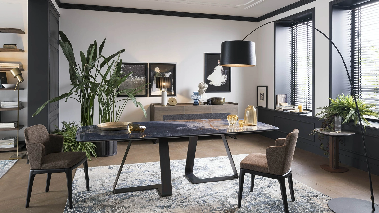 Tavolo Double con top in Ceramica di Alta Corte