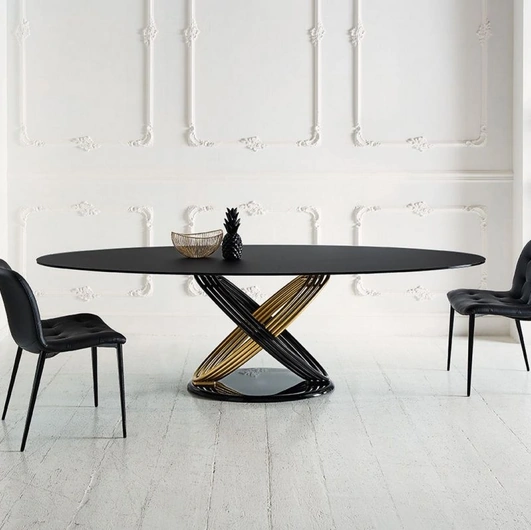 Tavolo Fusion in Cristallo di Bontempi