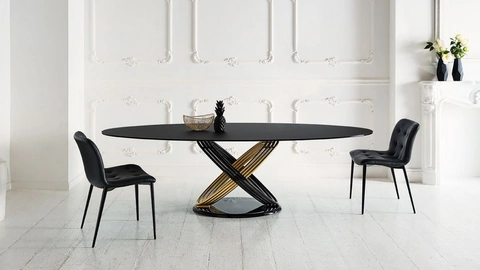 Tavolo Fusion in Cristallo di Bontempi