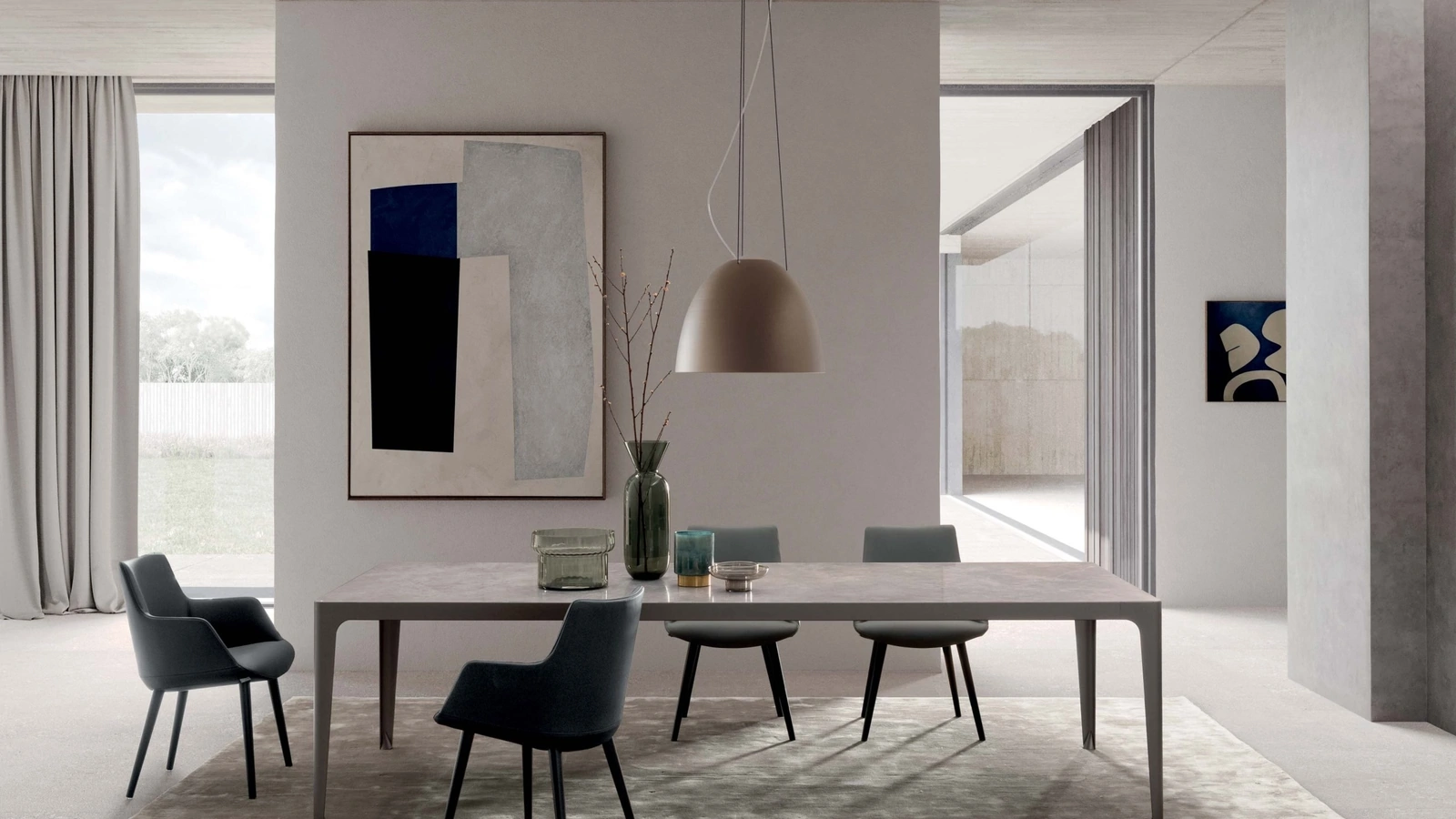 Tavolo Grand More con top in ceramica di Presotto