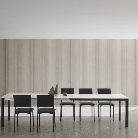 Tavolo allungabile Ricky Super Rettangolare con top in HPL e base in alluminio di La Primavera