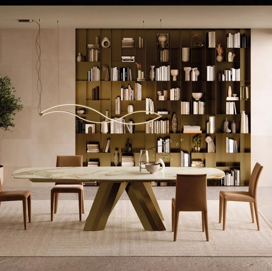 Tavolo allungabile in SuperMarmo Menhir di Bontempi