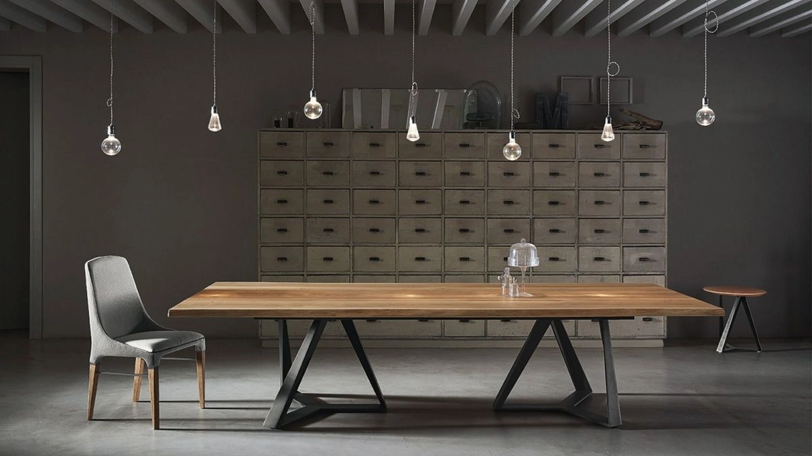 Tavolo Millennium XXL con piano in legno massello di Bontempi