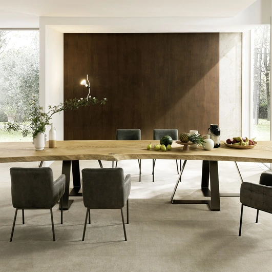 Tavolo fisso in quercia centenaria Vancouver di Alta Corte