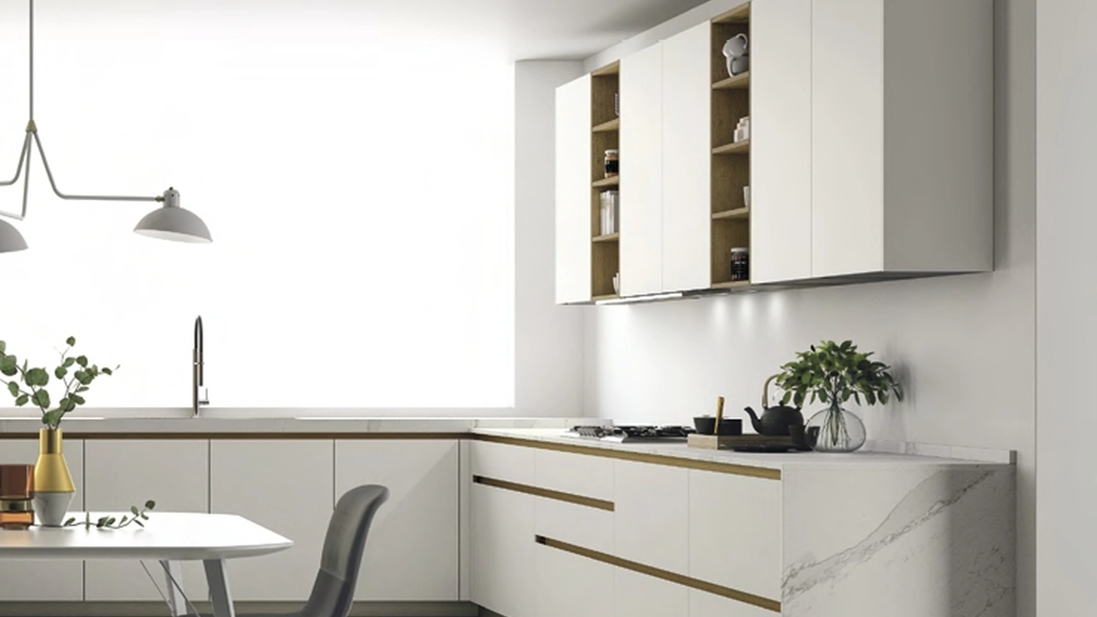 Cucina Design angolare Aspen composizione 3 di Doimo Cucine