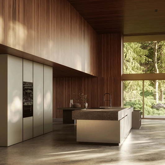 Cucina Design con isola D12 02 di Doimo Cucine