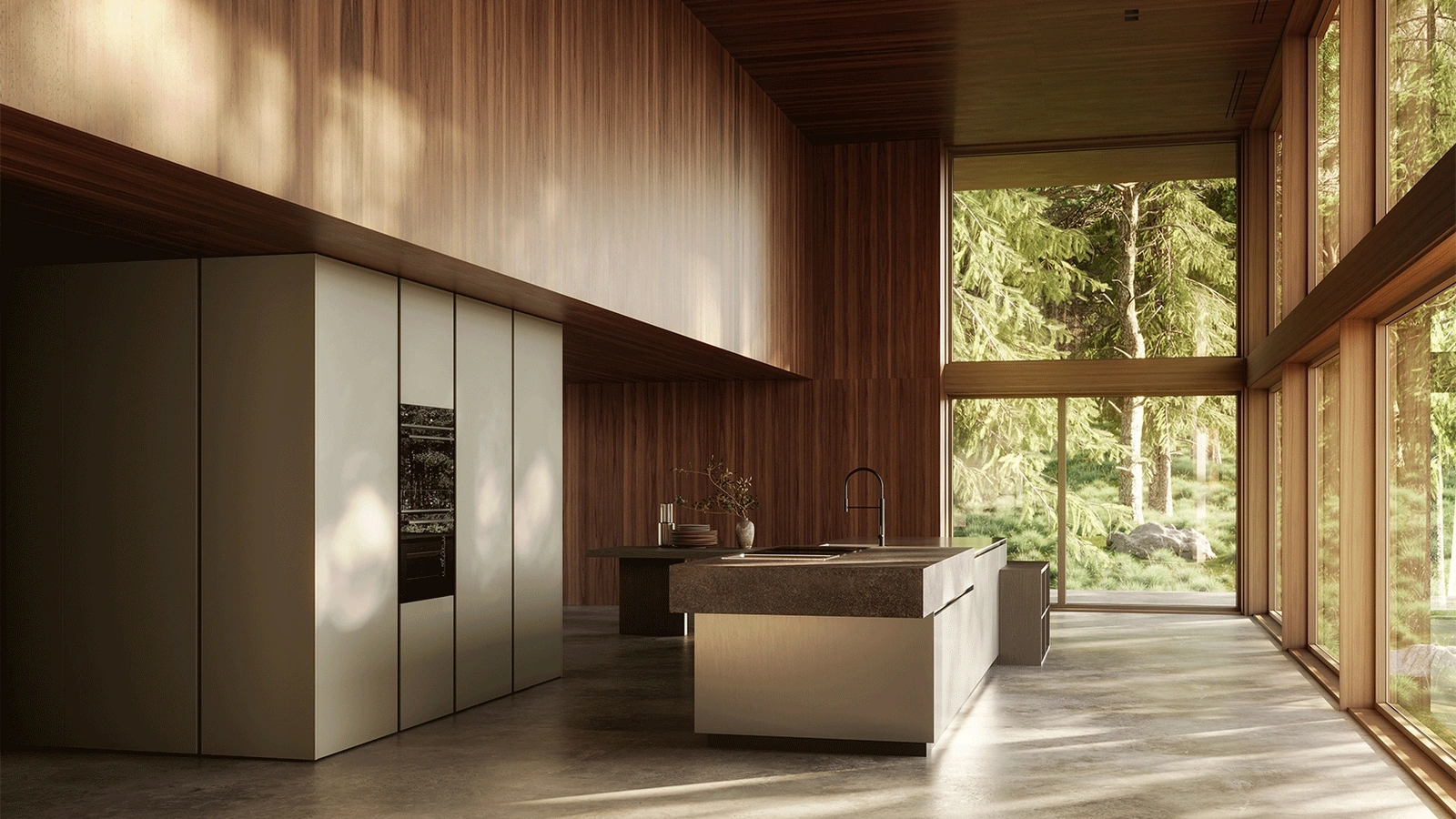 Cucina Design con isola D12 02 di Doimo Cucine