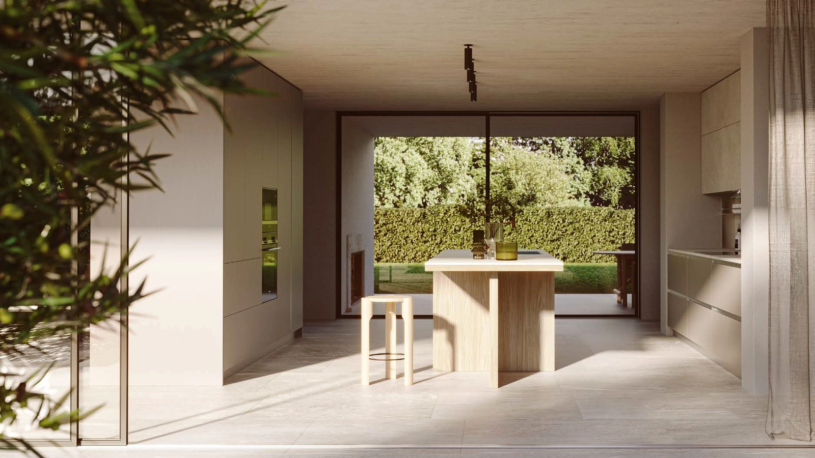 Cucina Moderna Aspen D23 Progetto 10 finitura Deserto e Olmo di Doimo Cucine