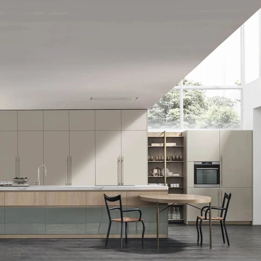 Cucina Moderna con isola Color Trend 01 in laccato opaco e lucido di Stosa