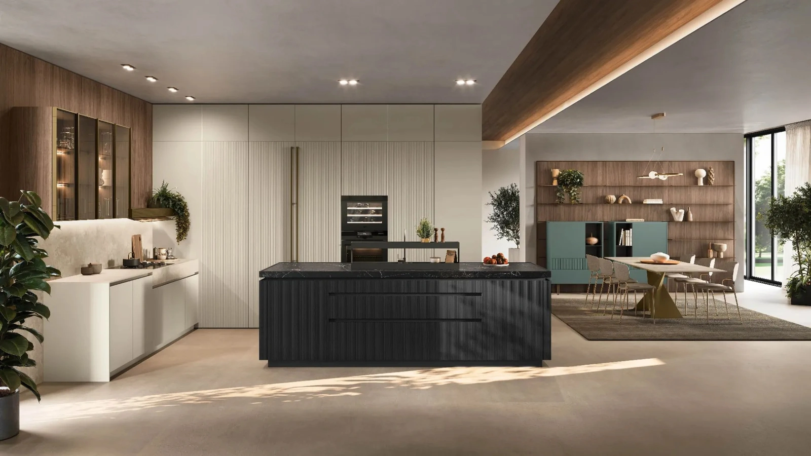 Cucina Moderna con isola Color Trend 01 di Stosa