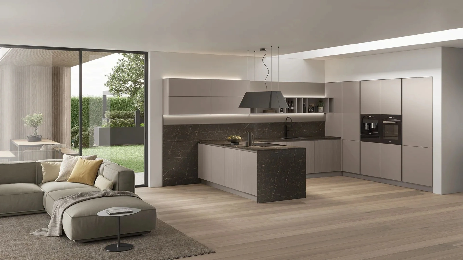 Cucina Moderna con penisola Color Trend 03 di Stosa