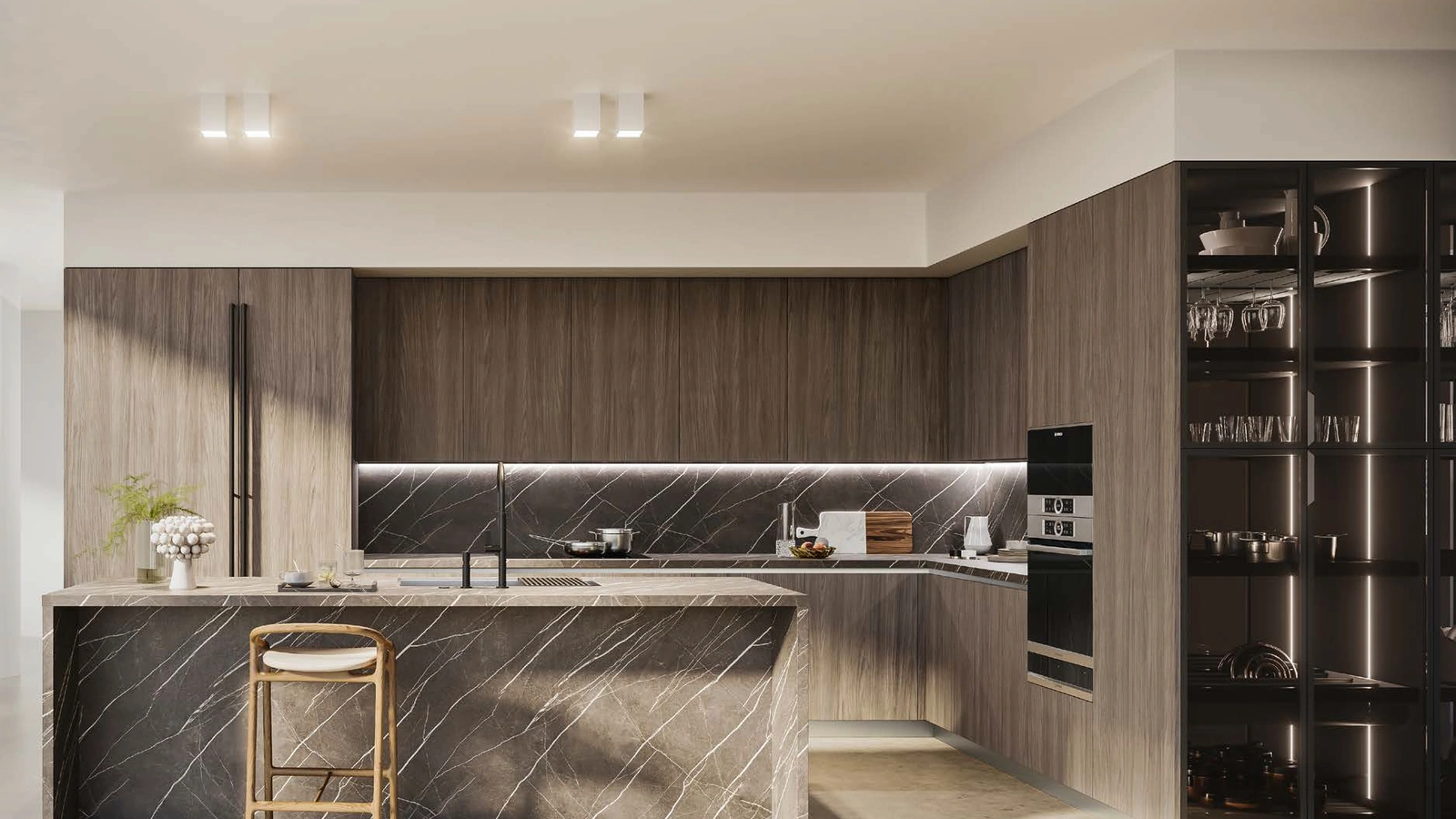 Cucina Moderna D23 Olmo Grigio di Doimo Cucine