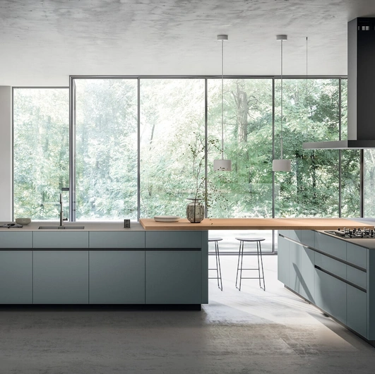 Cucina Moderna con doppia isola Glass 2|0 01 di Arredo3