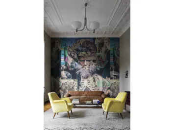 Carta da parati di design con figure sovrapposte AM18 di London Art