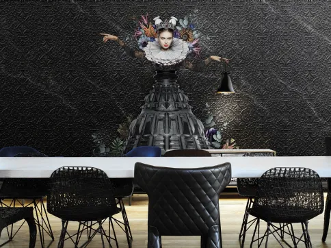 Carta da parati raffigurante la regina di Marcel Wanders Athena di London Art
