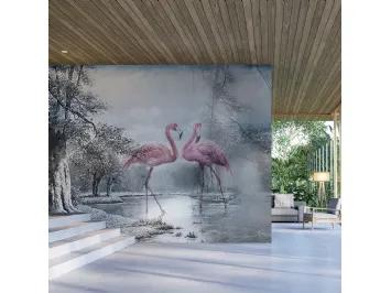 Carta da parati Flamingo 3 di Adriani e Rossi