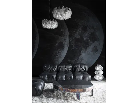 Carta da parati con luna piena su fondo scuro Moon di London Art