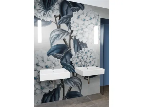 Carta da parati con immagine floreale gigante Ortensia di London Art