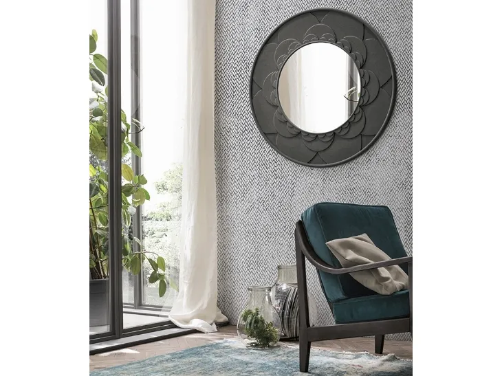 Specchiera Flower con cornice in poliuretano verniciato di Target Point