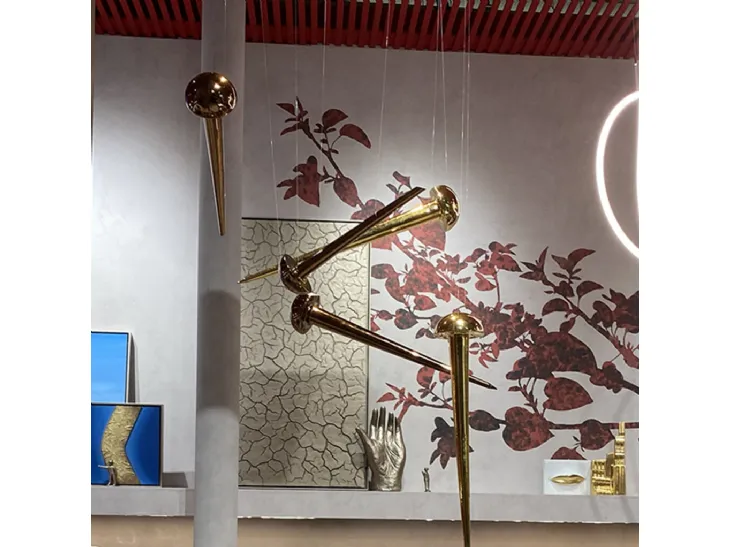 Lampada a sospensione Chiodo Lamp in ceramica smaltata di Adriani e Rossi