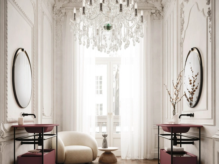 Mobile da Bagno sospeso Almond 02 in laccato opaco di Arbi