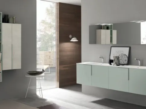 Mobile da Bagno sospeso M1 System C111 in laccato opaco di Baxar