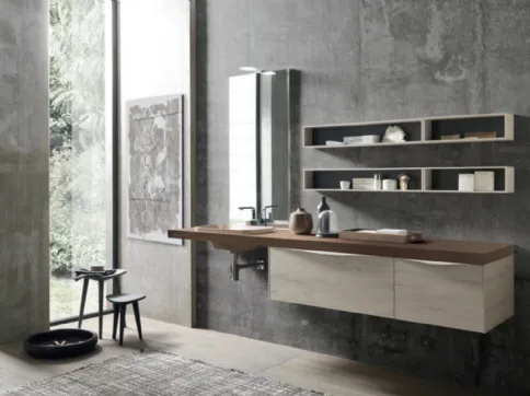 Mobile da Bagno sospeso M1 System C113 in ecomalta di Baxar