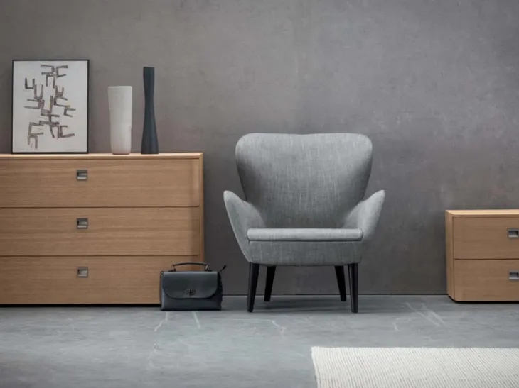 Gruppo Notte in legno di rovere Moby di Morassutti