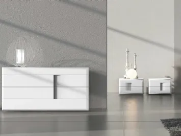 Gruppo Notte in laccato opaco bianco Prestige 02 di Voltan