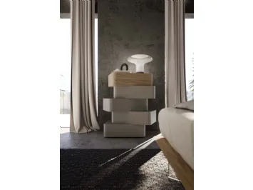 Settimanale Elite componibile in laccato opaco e legno di Voltan