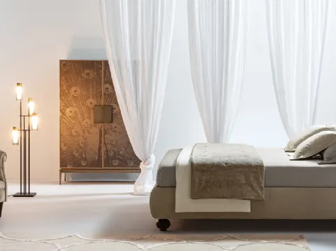 Letto matrimoniale con testiera trapuntata Dorian di Twils