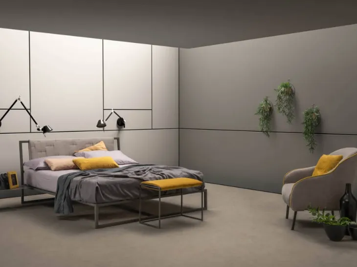 Letto matrimoniale con testiera Frame di Bside