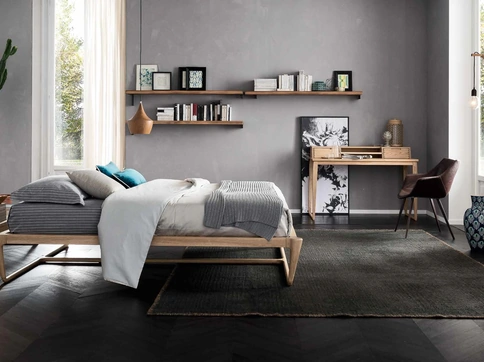 Letto Moonlight Sommier in rovere massello di Alta Corte