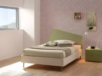 Letto da una piazza e mezza in melaminico e laccato SC122 di Moretti Compact
