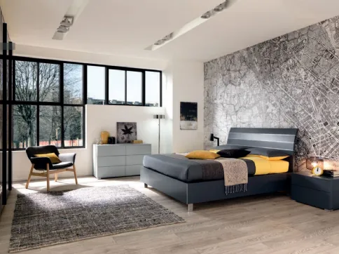 Letto in laccato Grafite NC103 di Moretti Compact