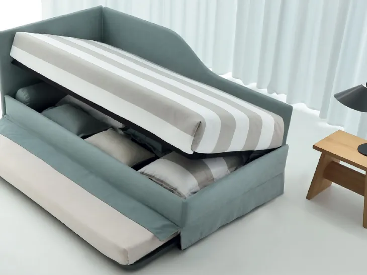 Daybed singolo in tessuto con letto estraibile Golf 331 di Oggioni