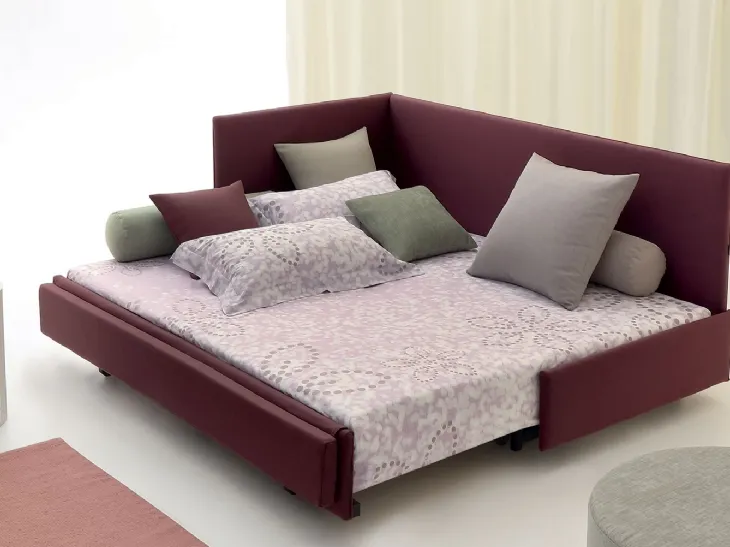 Daybed Golf 719 trasformabile in letto matrimoniale con meccanica a pettine di Oggioni