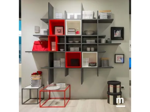Libreria in laccato opaco Flexa MC045 di Moretti Compact