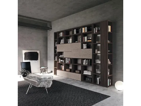 Libreria Horizon 944 in legno e laminato di Mobilgam