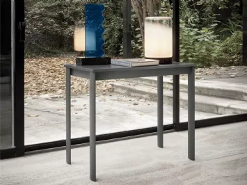 Mobile ingresso Etico Plus con top in melaminico e base in acciaio laccato di Bontempi