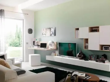 Parete attrezzata moderna sospesa LV116 di Moretti Compact