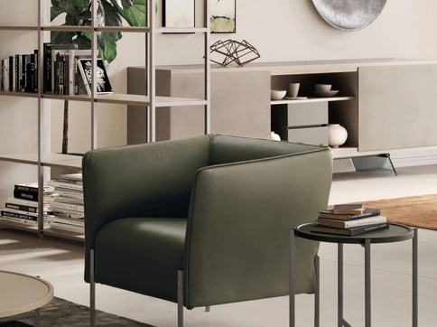 Poltroncina in pelle Dolly di Presotto