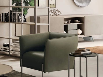 Poltroncina in pelle Dolly di Presotto