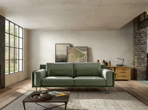Divano lineare in tessuto Living Chic di Samoa