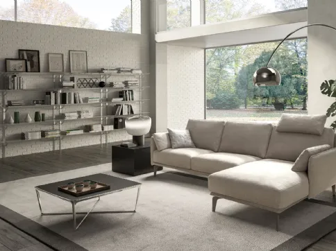 Divano moderno in tessuto con penisola Living Minimal di Samoa